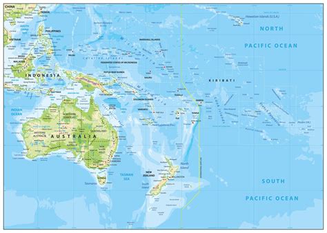 Carte De Locéanie Océanie Cartes Des Pays îles Villes Politique