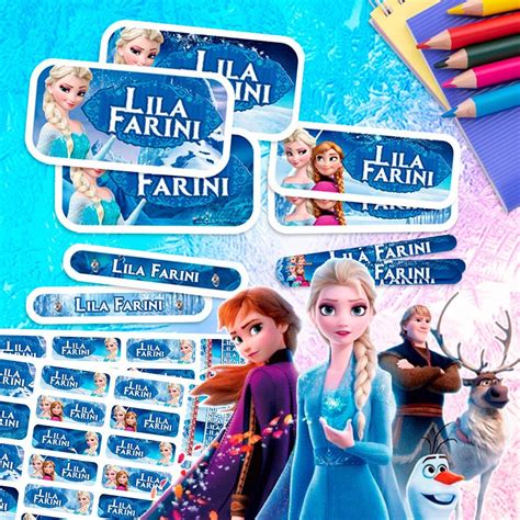 Etiquetas Escolares Frozen Dise Os Muy Nicos