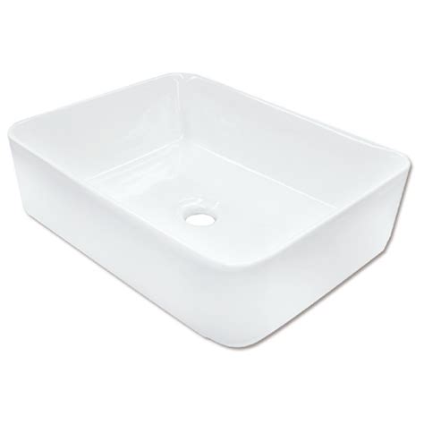 Lavabo Rectangular Blanco X X Centimetros Castel Domus H Galo