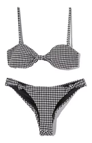 Busca Bershka Bikini Corrugado De Cuadros Blanco Y Negro A La Venta En