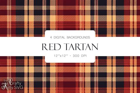 Red Tartan Plaid Digital Papers Graphic by CraftyKittyArt · Creative ...