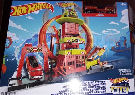 HOT WHEELS CITY Super Loop Fire Station Playset Toy Car PicClick UK