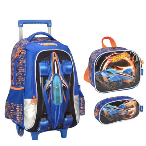 Mochila Hot Wheels Rodas Laranja E Azul Ic Hw Shopee Brasil