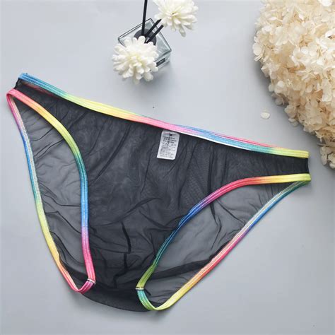 Ropa Interior Sexy Gay Para Hombre Calzoncillos De Seda De Hielo Suspensorio Bolsa En U Tanga