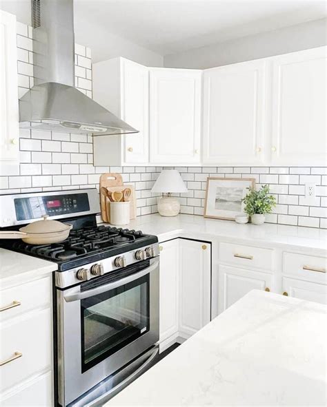 Gold Hardware On White Kitchen Cabinets Soul Lane