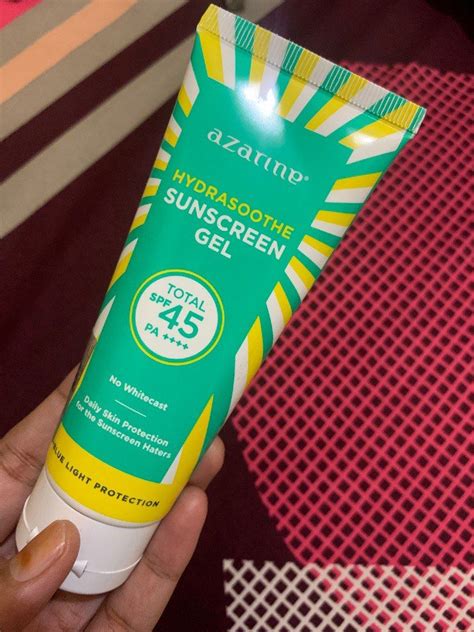 Azarine Sunscreen SPF 45 50 Ml Kesehatan Kecantikan Kulit Sabun