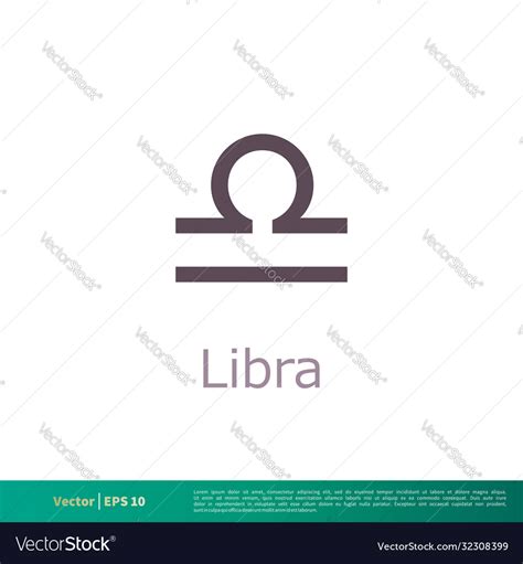 Libra - zodiac sign icon logo template design eps Vector Image