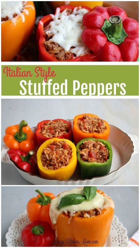 Italian Style Stuffed Bell Peppers Recipe Stuffed Peppers Beef