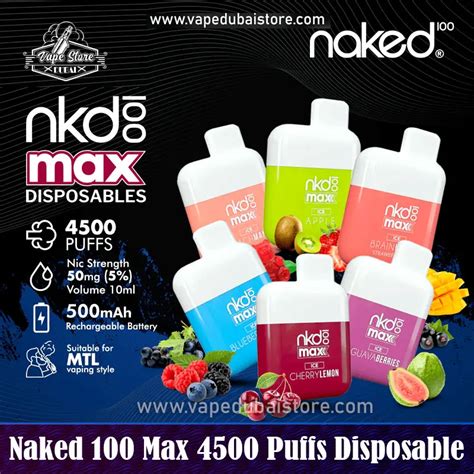 Naked 100 Max 4500 Puffs Disposable VAPEDUBAISTORE