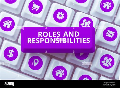 Text Showing Inspiration Roles And Responsibilities Internet Concept