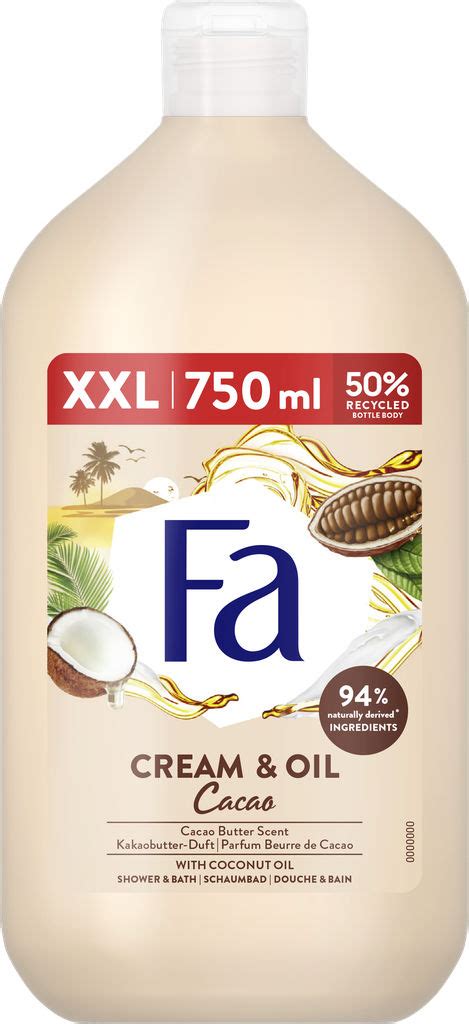 Gel Za Prhanje Fa Cream Oil Cacao 750 Ml Tusdrogerija Si