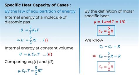 3 11P13 2 CV 2 Specific Heat Capacities Of Gases And Mean Free Path