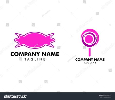 Set Candy Vector Logo Template Candy Stock Vector Royalty Free 1343327213