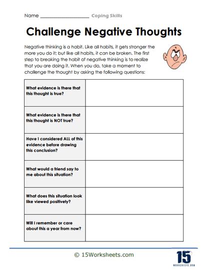 Positive And Negative Coping Skills Sorting Activity Teach Starter