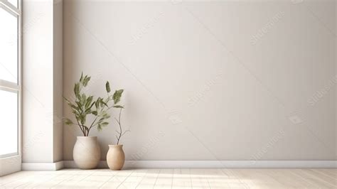 3d Illustration Of Empty Interior Wall For Scandinavian Style Mockup ...