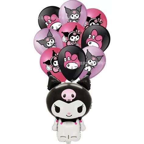 Set Globos L Tex Decorativo Personaje Kuromi Tu Fiesta A Un Click