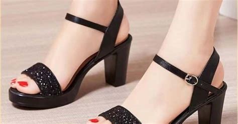 Buy Peep Toe Ankle Strap Stiletto High Heel Sandals - Black | Fashion ...