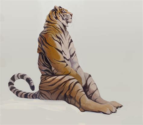 Tiger Sitting By Juholaitila On Deviantart