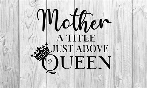 Mother A Title Just Above Queen Svg Boss Mom Svg Mothers Etsy