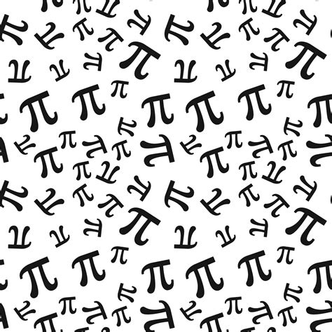 Pi Symbol Vector Minimal Seamless Pattern Mathematics Background