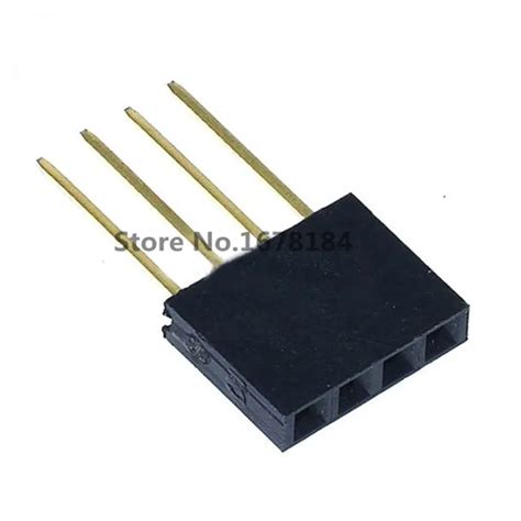 Pcs Pin Single Row Straight Female Pin Header Mm Pitch Pin