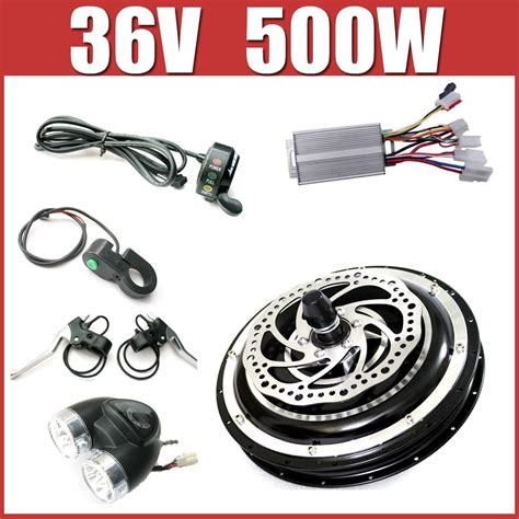 36v 500w Electric Bike Disc Brake Kit Dc Hub Motor Conversion Kits