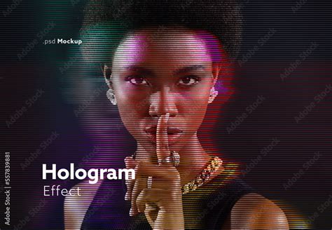 Hologram Photo Effect Stock Template | Adobe Stock