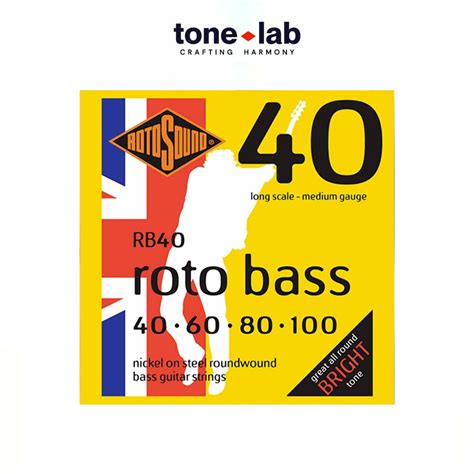 [tone Lab] [hcm] Dây Đàn Guitar Bass Rb40 5 Rb45 Rb40 Rotosound Nickel 4 Dây 5 Dây Shopee