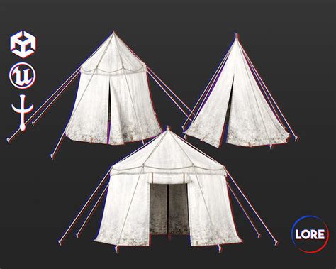 Medieval Collection Common Tents VR / AR / low-poly | CGTrader