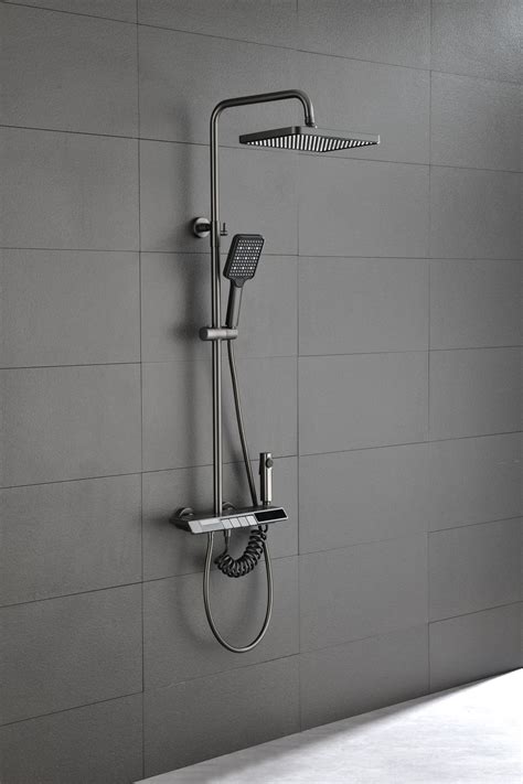 Olife Banos Gunmetal Funtion Rainfalll Piano Key Hot And Cold Sprinkler Shower Head Sets