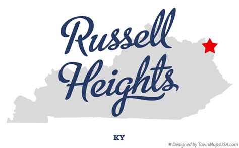 Map of Russell Heights, KY, Kentucky