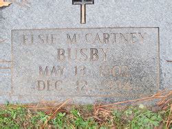 Elsie McCartney Busby 1902 1994 Memorial Find A Grave