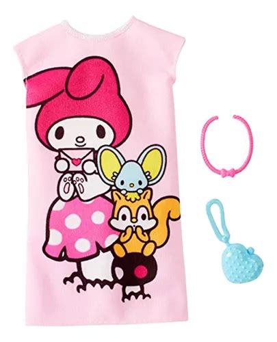 Barbie Hello Kitty My Melody Pink Dress Fashion Pack Envío Gratis