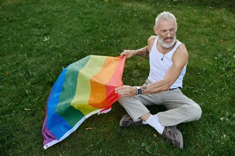 A Mature Gay Man With Tattoos Stock Image Image Of Mature Optimism