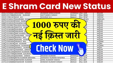 E Shram Card New Status