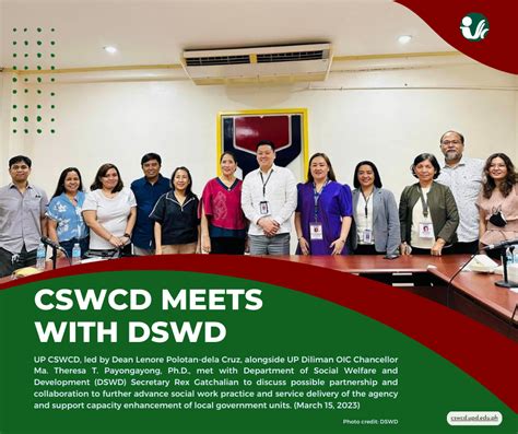 Cswcd Update Cswcd Meets With Dswd March Up Diliman