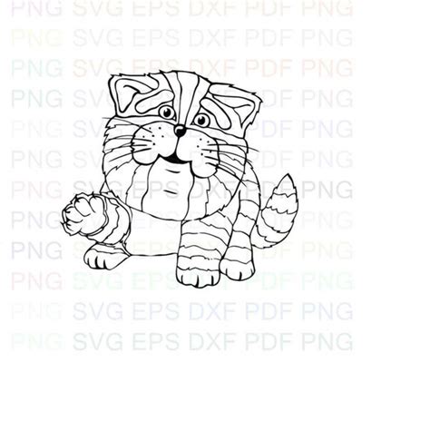 Bagpuss Outline Svg Dxf Eps Pdf Png Cricut Cutting File V Inspire