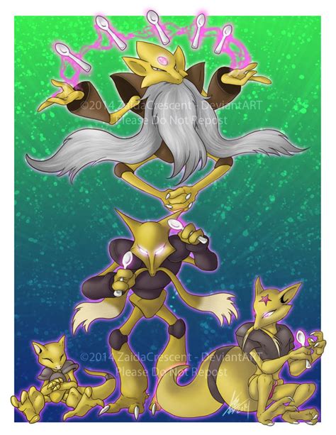 Pokemon - Abra Line by ZaidaCrescent on DeviantArt