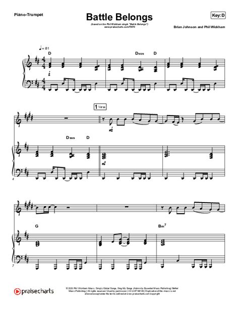 Battle Belongs Instrument Solo Trumpet Solo Sheet Music Pdf Phil