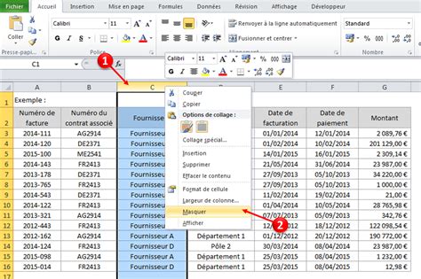 Comment Masquer Des Colonnes Lignes Comp Tences Excel