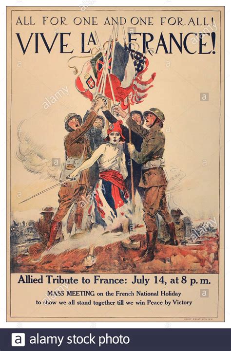 World War 1 1915 Propaganda Poster By James Montgomery Flagg All For