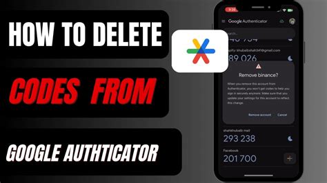 How To Delete Codes From Google Authenticator Remove Account On