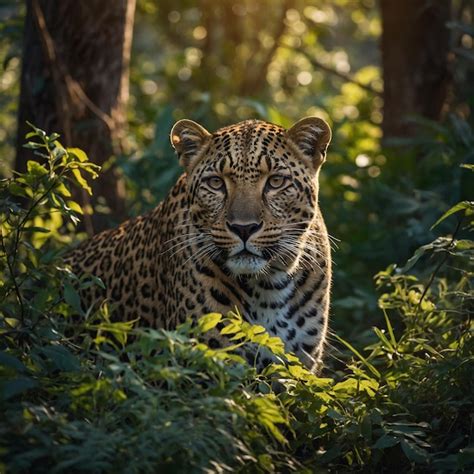 Premium Photo Generate A Stunning Image Of A Leopard In Its Natural