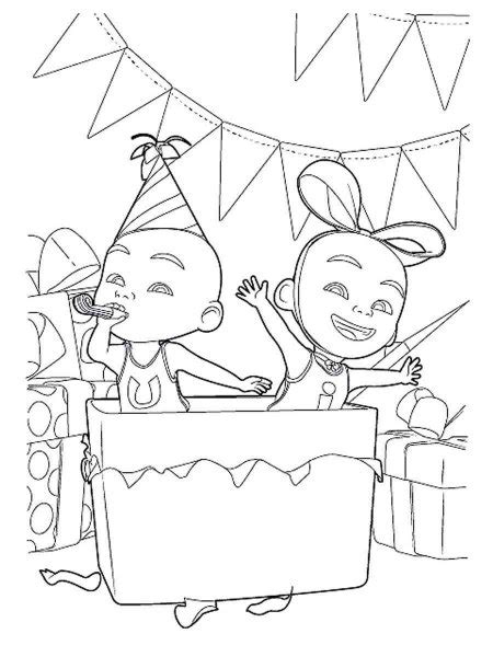 Upin & Ipin coloring pages