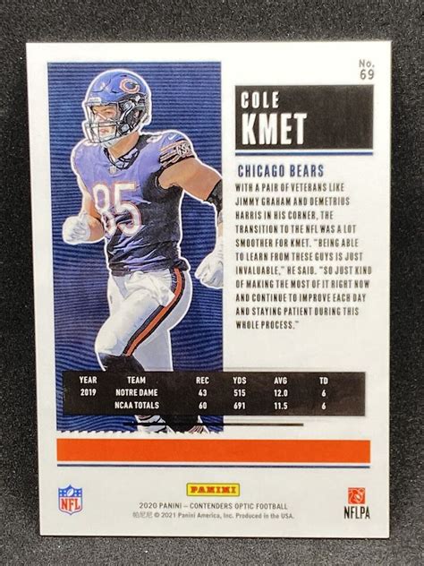 COLE KMET 2020 PANINI CONTENDERS OPTIC ROOKIE RC TICKET 69 EBay