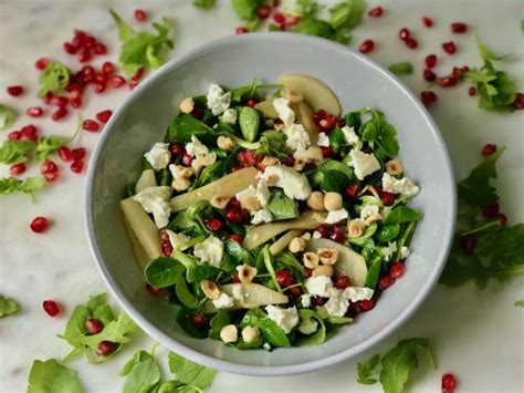 Ensalada De Pera Queso De Cabra Y Granada Receta Ekilu