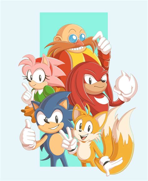 I wanted to draw the classic characters after playing Sonic Origins : r ...