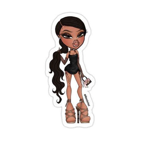 Bratz Girlz Nite Out Yasmin Drawing By Monsterlool Sticker For