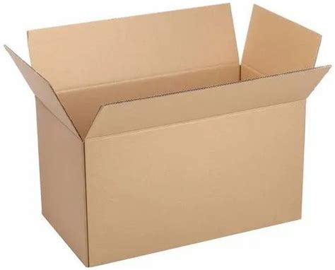 Brown Rectangular 5 Ply Corrugated Box Size LXWXH Inches 10 X 3 X 6