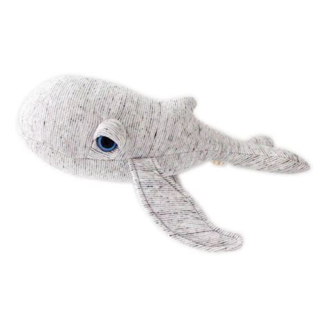 Doudou Mini Baleine Grandpa 30 Cm Gris Bigstuffed Jouet Et Loisir